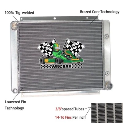 #CC6385 Aluminum Radiator Fit 1963-1964 Studebaker Avanti/1965-1985 Avanti II V8 - Image 1 of 4