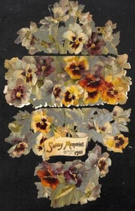 Pansy flowers CALENDAR FOR 1901, Tuck 4094 - Picture 1 of 3
