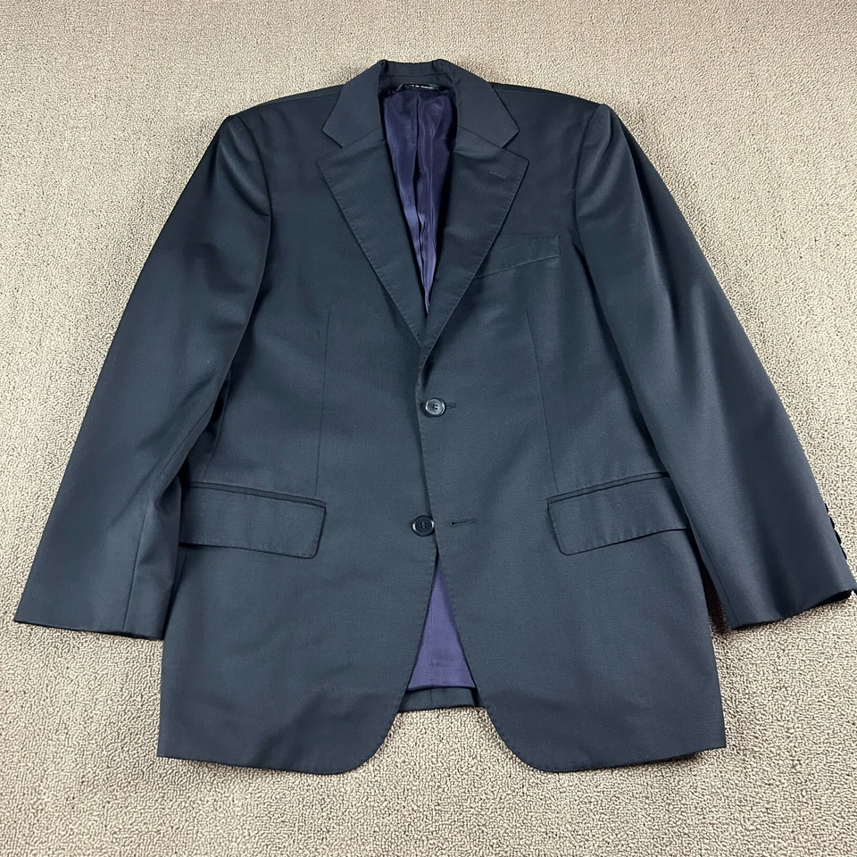 Sarar Men's Wool Sport Coat Blazer Black Size 40S - Imagem 1 de 4