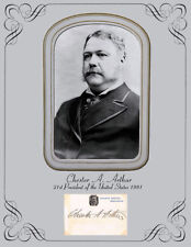 President Chester A. Arthur Photo & Autograph 8-1/2" X 11"