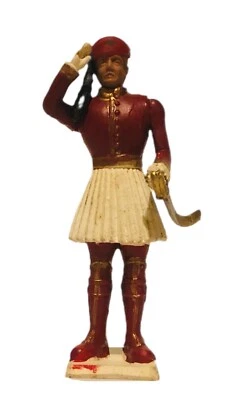 VINTAGE AOHNA ATHENA ΑΘΗΝΑ EVZONE OFFICER PLASTIC SOLDIER GREEK USED RARE - Image 1 of 4