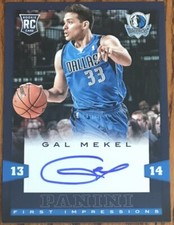 2013-14 Panini First Impressions Autographs Gal Mekel #3 Dallas Mavericks