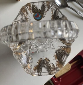 Hofbauer Bleikristall Schmetterling Dose Mit Deckel Und Korb - Bild 1 von 6