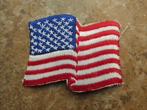 VERALTETE Vintage DPS Polizei Militär USA Sterne & Streifen winkende Flagge Aufnäher - Bild 1 von 2