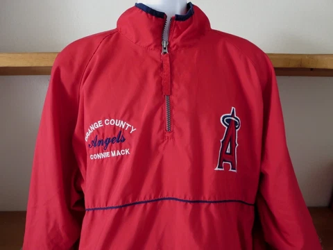RARE🔥Majestic MLB Anaheim Angels Connie Mack Orange County Team Jacket Men's XL Cover