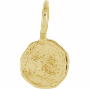 Disc Pendant In 14K Yellow Gold - Picture 1 of 2