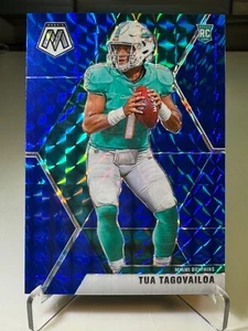 2020 Panini Mosaic NFL Football Tua Tagovailoa Blue Mosaic Prizm /99 Rookie 203 - Picture 1 of 19