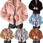 Trendy Women's Zippered Winter Coat Soft Fur Fluffy Jacket Multiple Colors