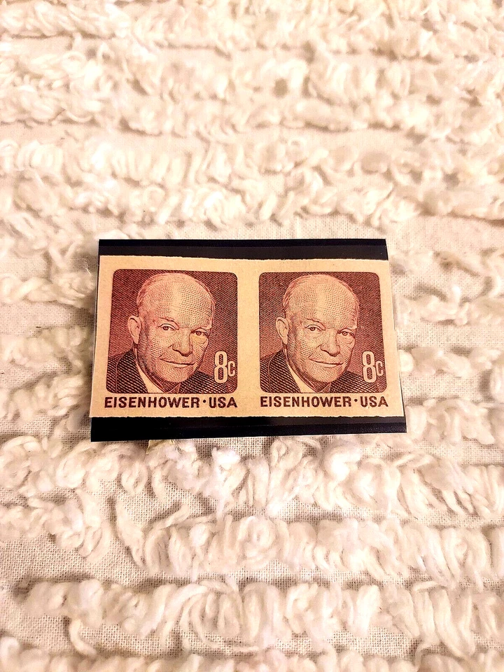 US Error Stamp Eisenhower Scott #1402A Mint OG NH Imperf - Cat $37.50 - Image 1 of 1