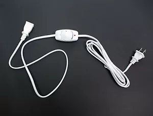 1pc Lamp Light Dimmer DC-309A AC110V 250W White + IEC AC 2P Plug Jack Outlet * - Picture 1 of 5