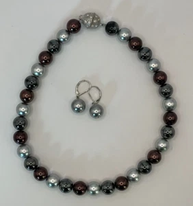 Vintage Premier Designs Pearl Necklace and Earrings Set - Picture 1 of 5