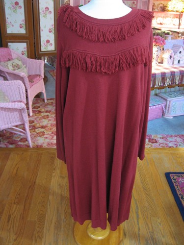 Vestito maglione rosso Kate Spade nuovo con etichetta taglia XL