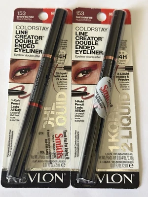 Revlon Colorstay Line Creator Double Ended Eyeliner Lot of 2 #153 She's On Fire - Image 1 of 4