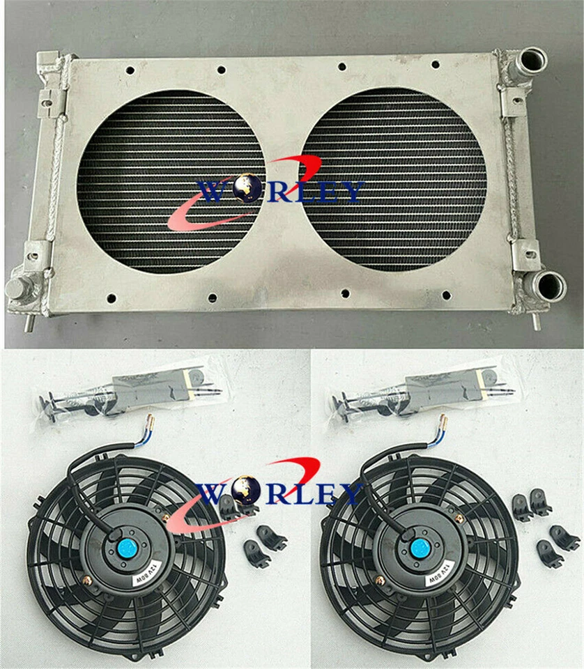 Aluminum Radiator +Shroud +FAN For VW Golf MK2 GTI/SCIROCCO 1.6 1.8 8V brand new - Image 1 of 4