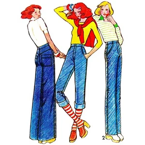 1970s Sewing Pattern, 'Jennifer' Jeans – Waist: 25” (64cm) - 30” (76cm) - Picture 1 of 1