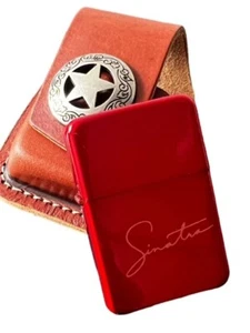 Frank Sinatra Signed Lighter in Genuine Leather Case Personalised Free engraved - Picture 1 of 6