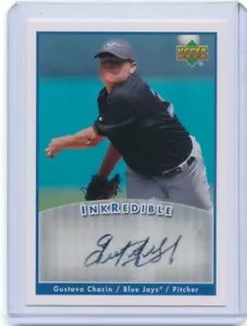 2006 UPPER DECK AUTOGRAFO INCREDIBILE AUTO GUSTAVO CHACIN BLUE JAYS *53273 - Foto 1 di 1
