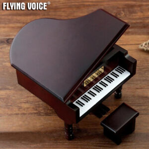Vintage Wood Piano Music Box Wind Up 50 Tunes Option Xmas Birthday Present Gift