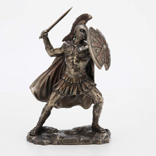 9 5/8 Inch Greek Hero Achilles Battle Stance Cold Cast Resin Antique Bronze Fini