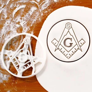 Masonic Square & Compasses with G Cookie Cutter - Freemasonry architect geometry - Picture 1 of 4