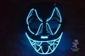 AZUL Diente Agudo ELWire Rave EDC EDM DJ Fiesta Festival Halloween ¡Disfraz Máscara! - Imagen 1 de 4