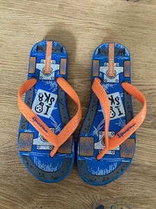 IPANEMA Zehentreter Zehensandalen Flip Flops Sandalen Gr 33 Blau Orange - Bild 1 von 4