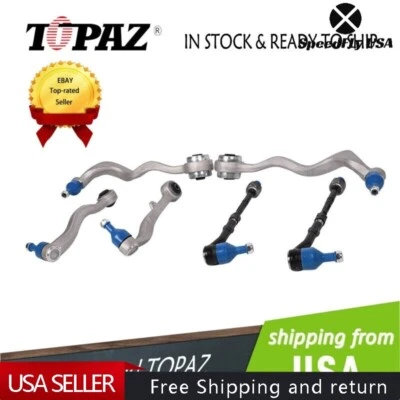 Kit de montaje de brazo de control inferior delantero + barra de amarre de 6 piezas para BMW 525i 528i 530i 540i Foto 1 de 4