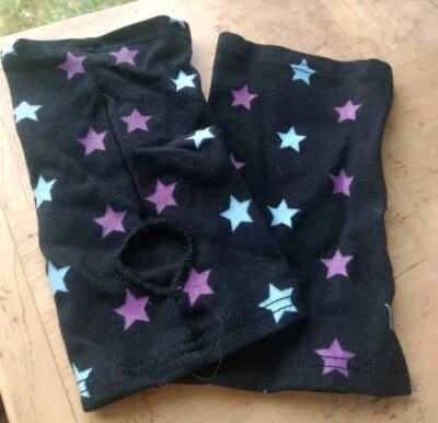 Muñequeras Monster Aqua y púrpura/negro estrella tema candente 6"x 3" raras emo difíciles de encontrar talla O/S Foto 1 de 4