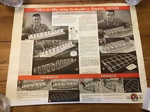 Plane Bild-A-Set Spitfire Plan 22X17in Brochure - Picture 1 of 4
