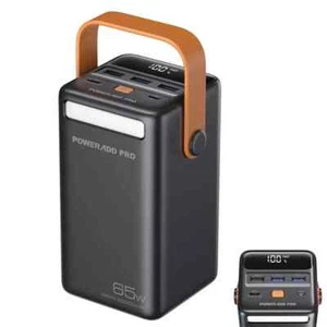 Poweradd PRO 65W Power Bank 50000mAh Caricabatteria per Portatile iPhone Esterno - Foto 1 di 13