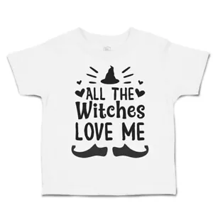 Halloween Toddler T-Shirt All The Witches Love Me Nightmare Boy & Girl Clothes - Picture 1 of 21