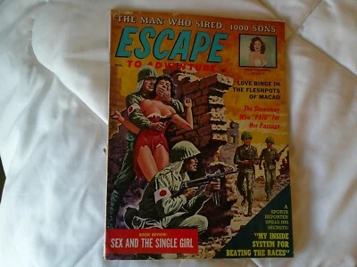 Mans ESCAPE TO ADVENTURE Pulp Magazine Nov.,1962 Cheesecake Pinups Revenge Vol 5 - Image 1 of 2