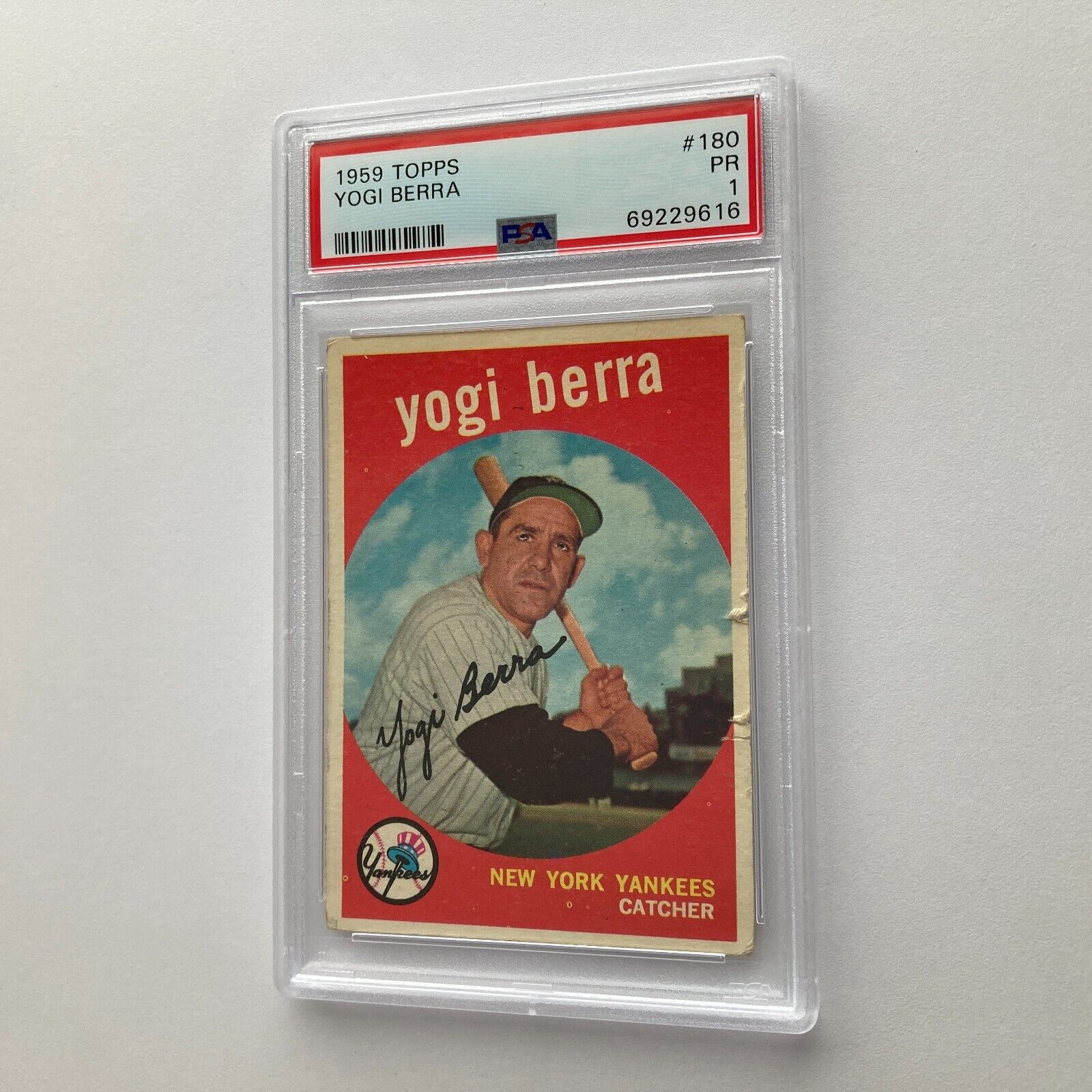 Yogi Berra 1959 Topps Card #180 PSA 1