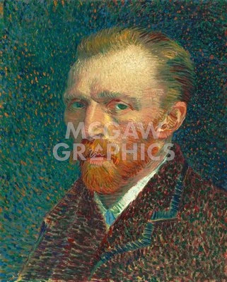 Self Portrait 1887, Van Gogh, Wall Art Print Poster  14" x 11"   1769 - Image 1 of 2