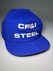 Cappello Camionista Colorado Fuel & Iron Corp CF&I Acciaio Vintage Pubblicità Velluto a Colorado - Foto 1 di 8
