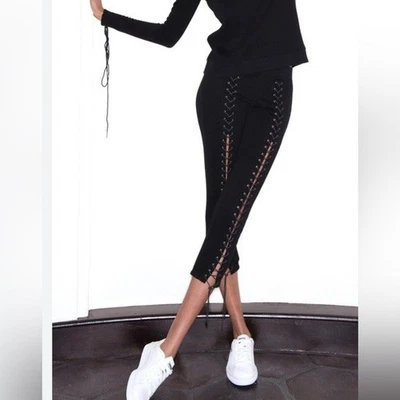 Corsé Pam & Gela negro con cordones joggers excelente talla S Foto 1 de 4