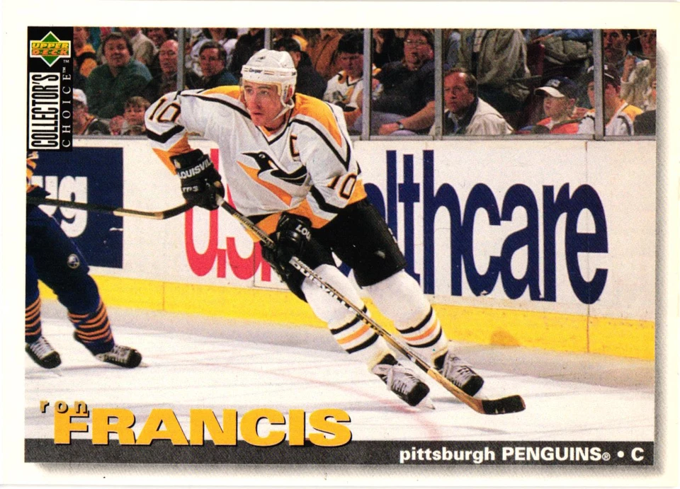 1995-96 Upper Deck Collectors Choice RON FRANCIS 200 Pittsburgh Penguins HOF - Image 1 of 2