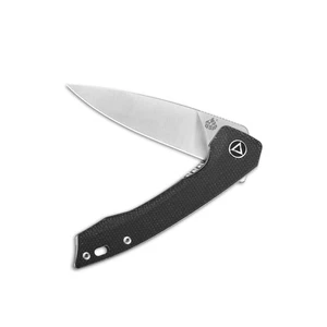 QSP Knives Leopard Liner Lock 135-B coltello Sandvik e nero Micarta - Foto 1 di 3