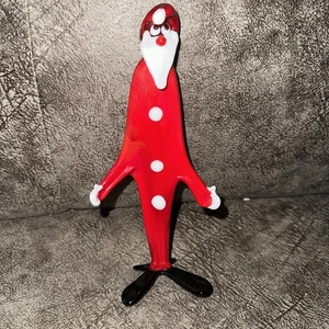Murano Glass Hand Blown Santa Figurine 5” - Picture 1 of 4