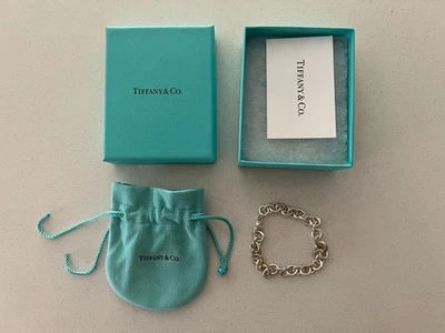 Tiffany & Co. Sterling Silver Medium Round Link Bracelet 8" - Image 1 of 4