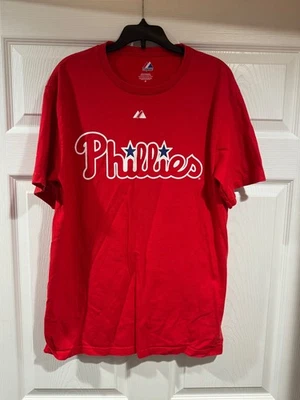 MLB Philadelphia Phillies Chase Utley #26 Mens Size Medium M  T Shirt Majestic - Image 1 of 4