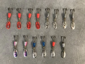 Mixed Lot of 15 Blue Fox Spinners Size #1 - Picture 1 of 3