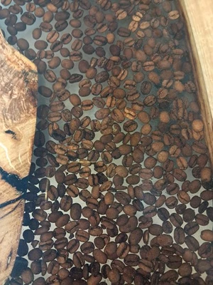 Bespoke Oak resin coffee bean coffee table,made to order — 第 1/4 张图片