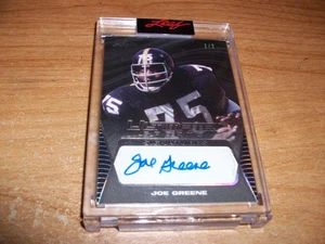 2021 Leaf Ultimate Sports Signatures Mean Joe Greene Silver Auto Card 2/2 - Foto 1 di 3
