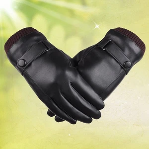 Guanti in PU Touchscreen Guanti da Guida Nero (Nero, Taglia Omaggio) - Foto 1 di 11