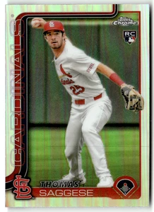 2025 Topps Chrome MLB No. 87 Thomas Saggese Rookie Refractor - Bild 1 von 2