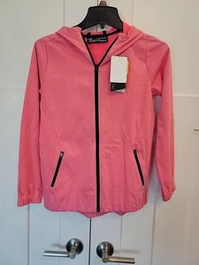 Under Armor Youth Girls XL Zip Up Heat Gear Jacket Water Resistant Pink - Picture 1 of 9