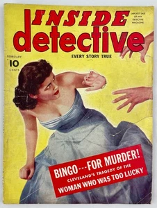 Inside Detective Magazine, February 1941, Vintage True Crime Stories, Pulp - Imagen 1 de 4