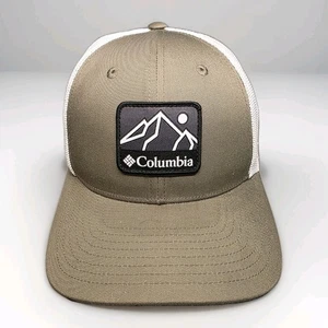 Columbia Hat Snapback Baseball Cap Olive White Gray Black 3D Mountain Logo OS - Picture 1 of 14