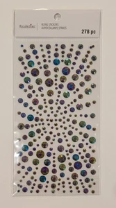 Black Iridescent Bling Rhinestone Scrapbooking Stickers By Recollections - Picture 1 of 2